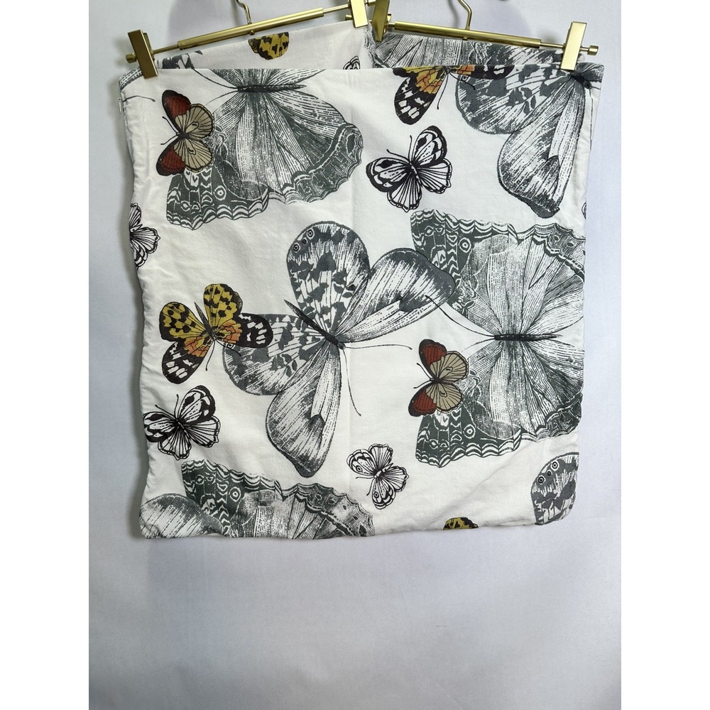 Pottery Barn Butterfly Print Lined Zipper Throw pillow cases,set of 2, 24" x 24"